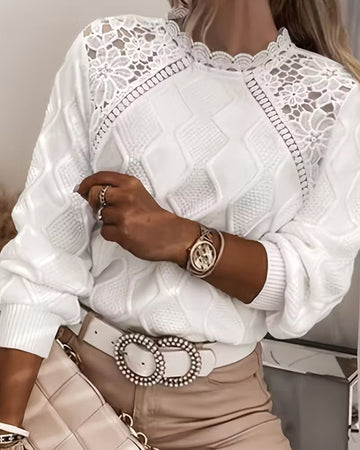 Alina | Sweter Koronkowy Patchwork