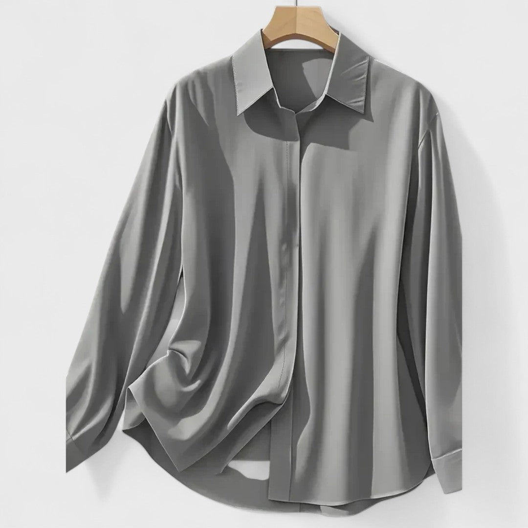 Marzena | Elegancka Satynowa Bluzka