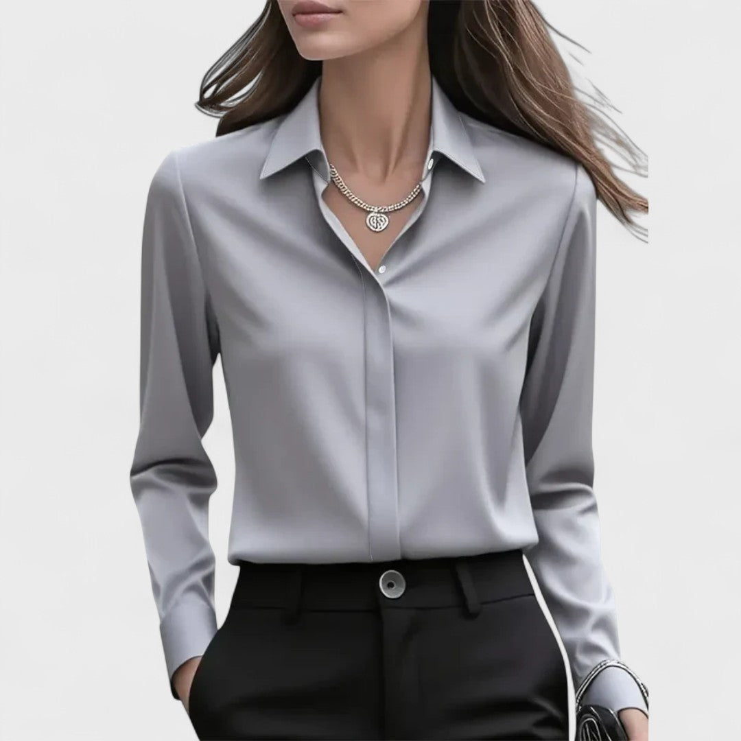 Marzena | Elegancka Satynowa Bluzka