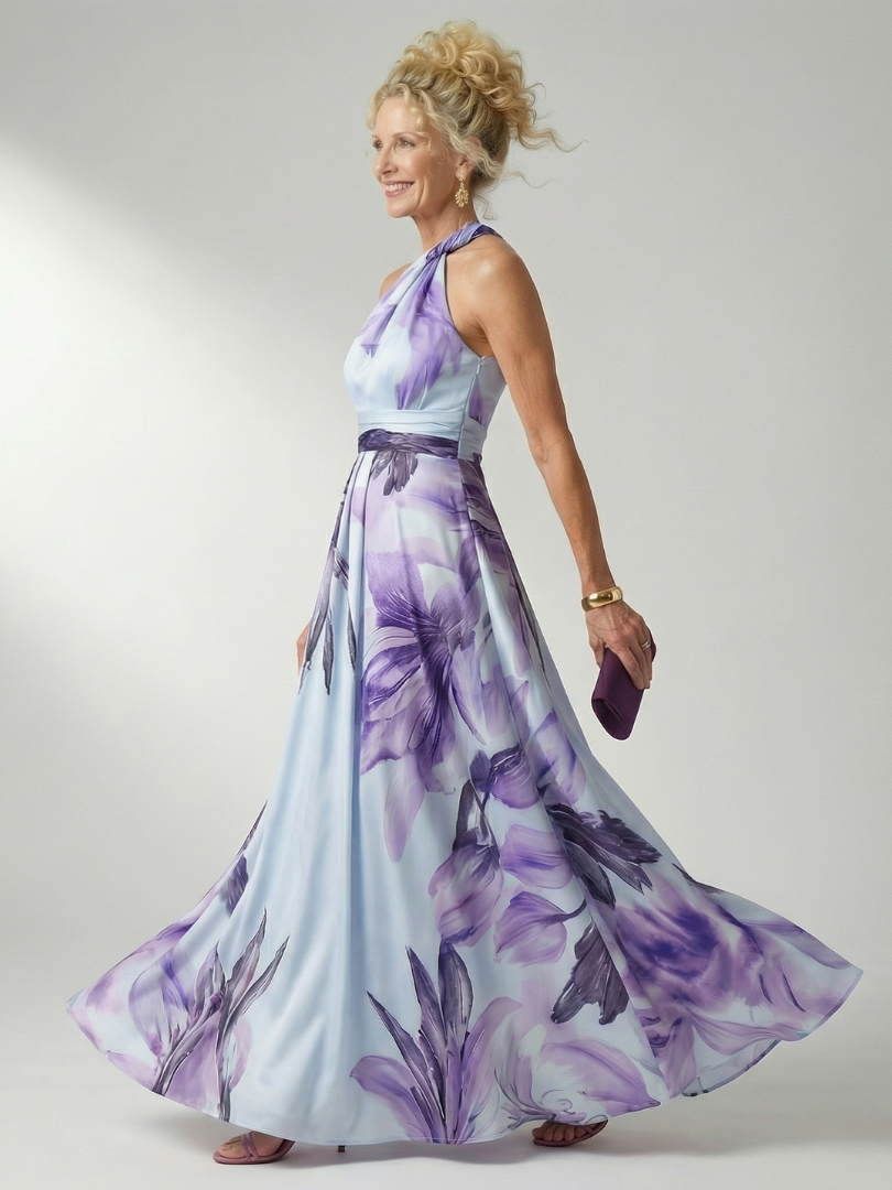 Amiel | Lekka sukienka maxi w kwiaty
