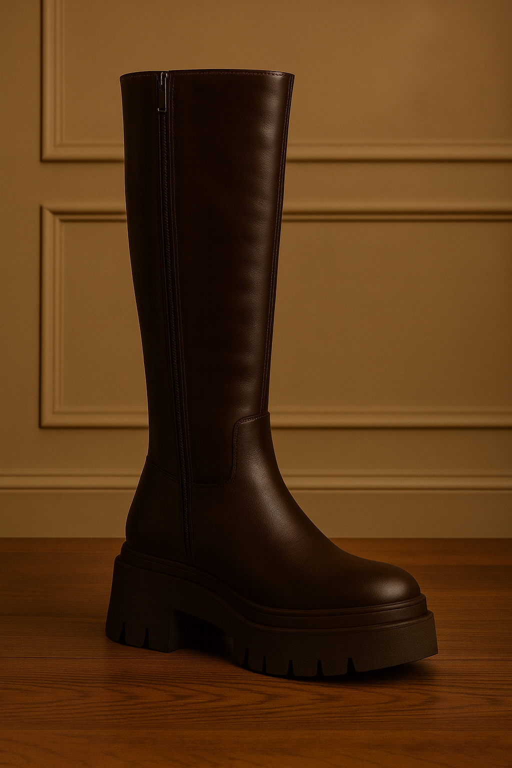 Iria | Brązowe Wysokie Kozaki