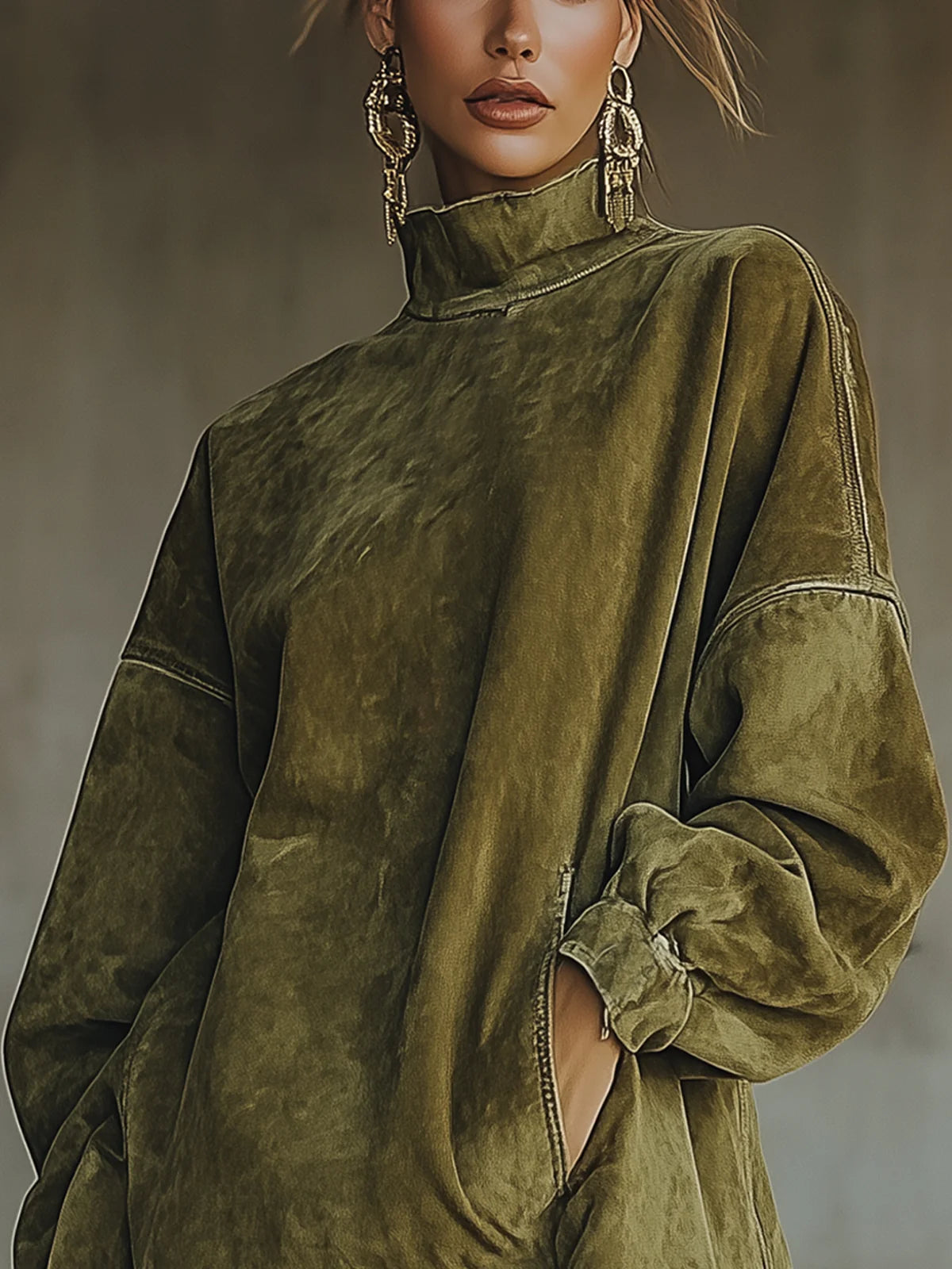 ingrid | Sukienka Suede Frędzle