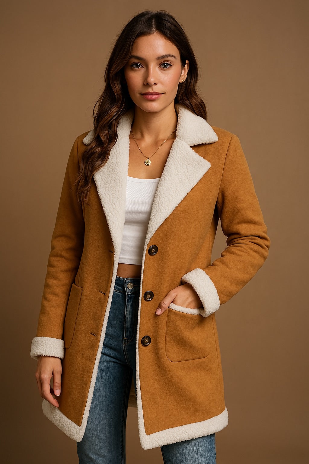 Amelia | Płaszcz Sherpa