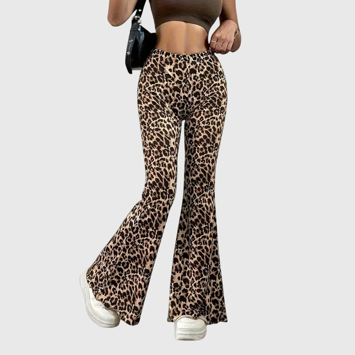 Isa | Leopardowe Spodnie Bootcut