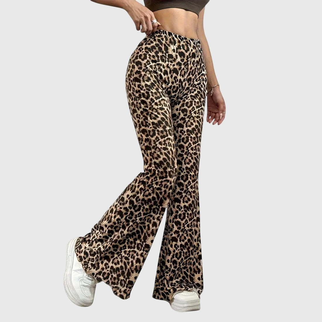 Isa | Leopardowe Spodnie Bootcut