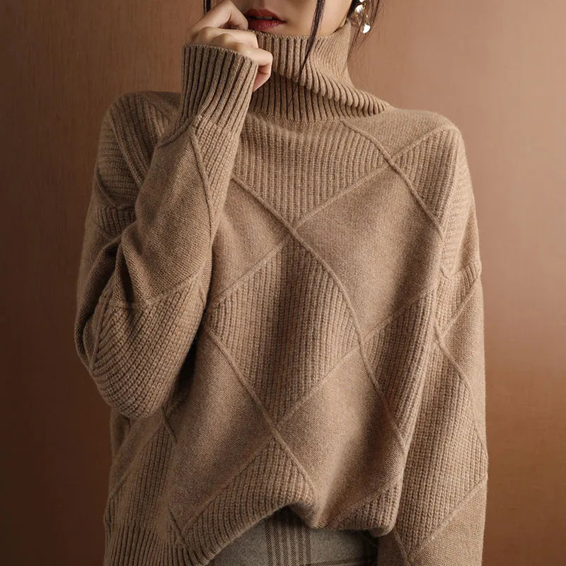 Marcelle | Gruby Sweter z Golfem