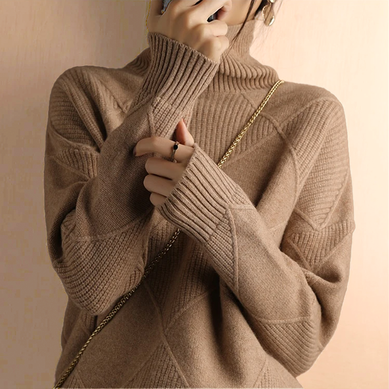Marcelle | Gruby Sweter z Golfem