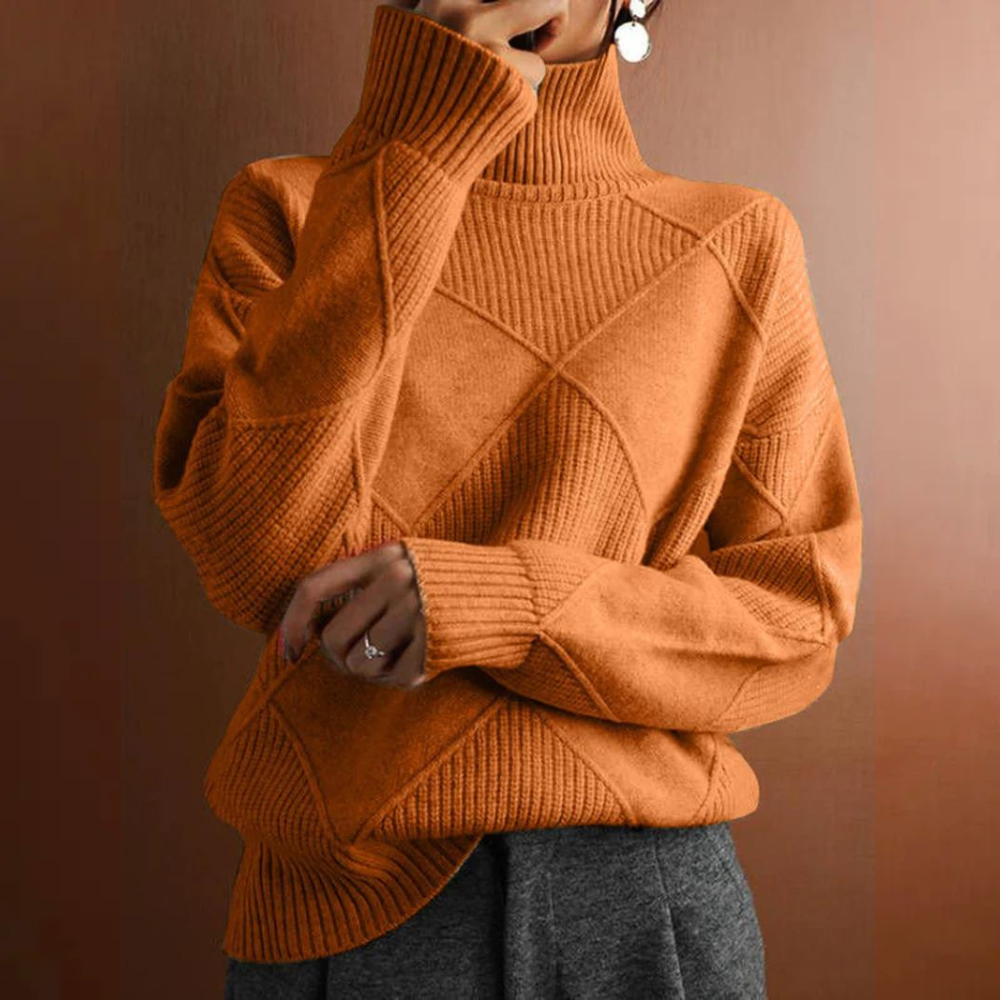 Marcelle | Gruby Sweter z Golfem