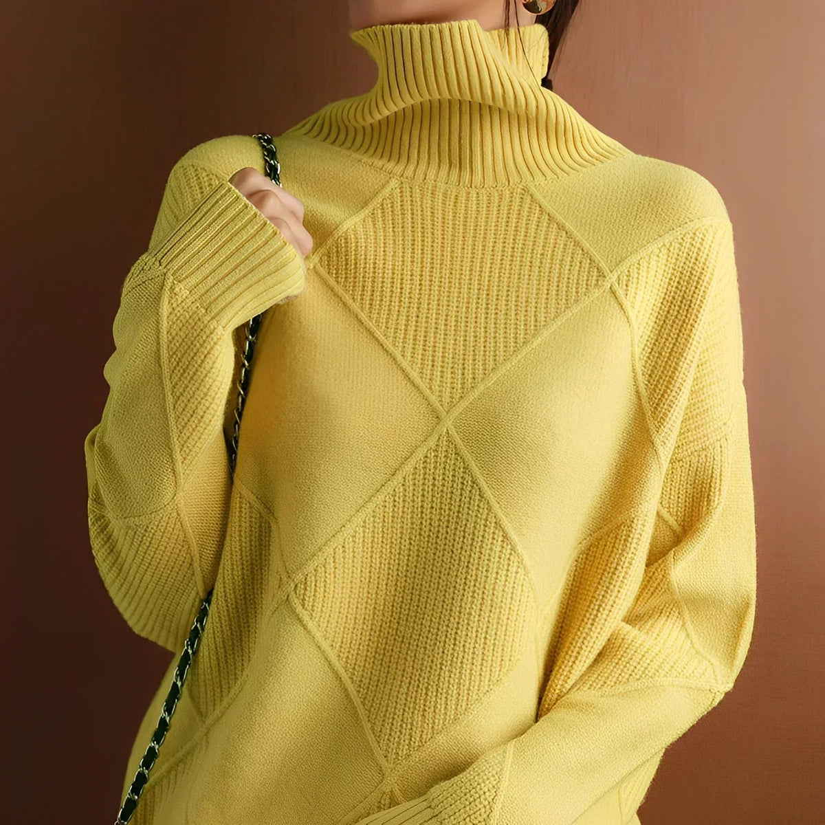 Marcelle | Gruby Sweter z Golfem